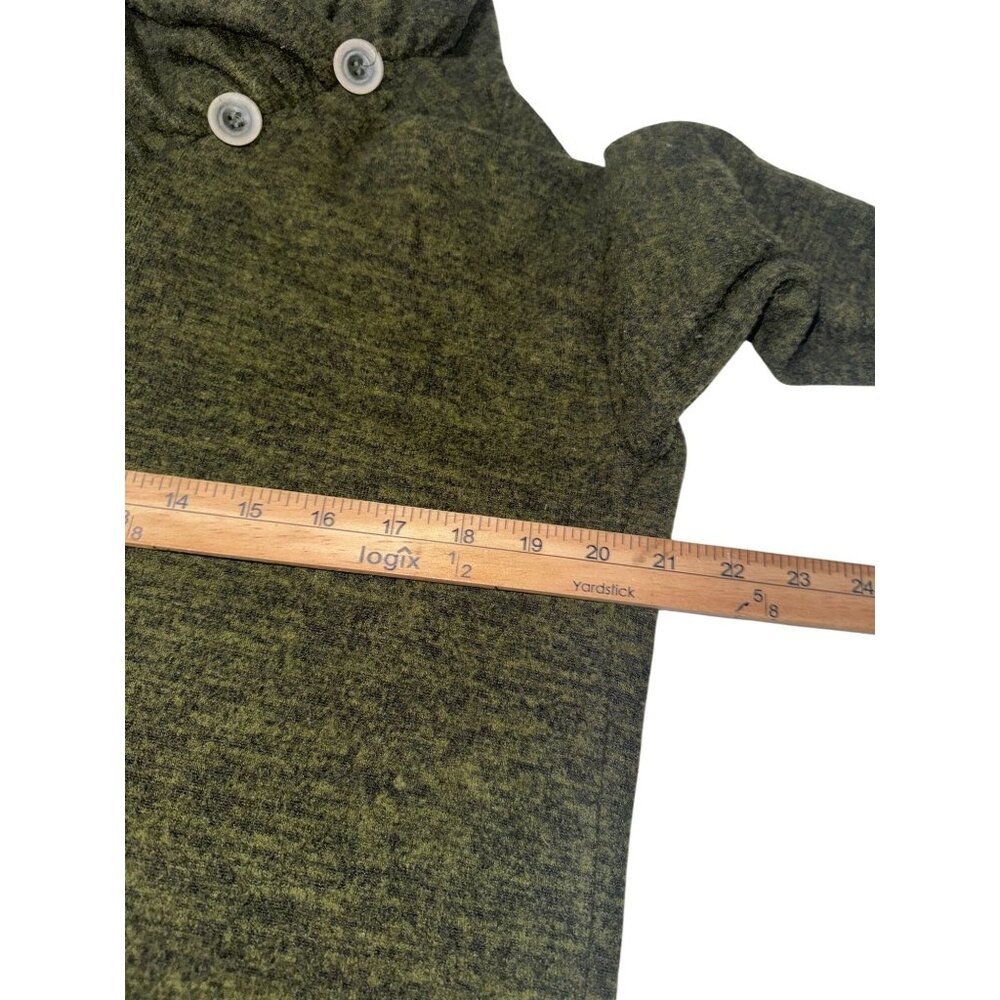 Vanilla Bay Olive Green Cowl Neck Button Detail Long Sleeve Sweater Top - Picture 6 of 7